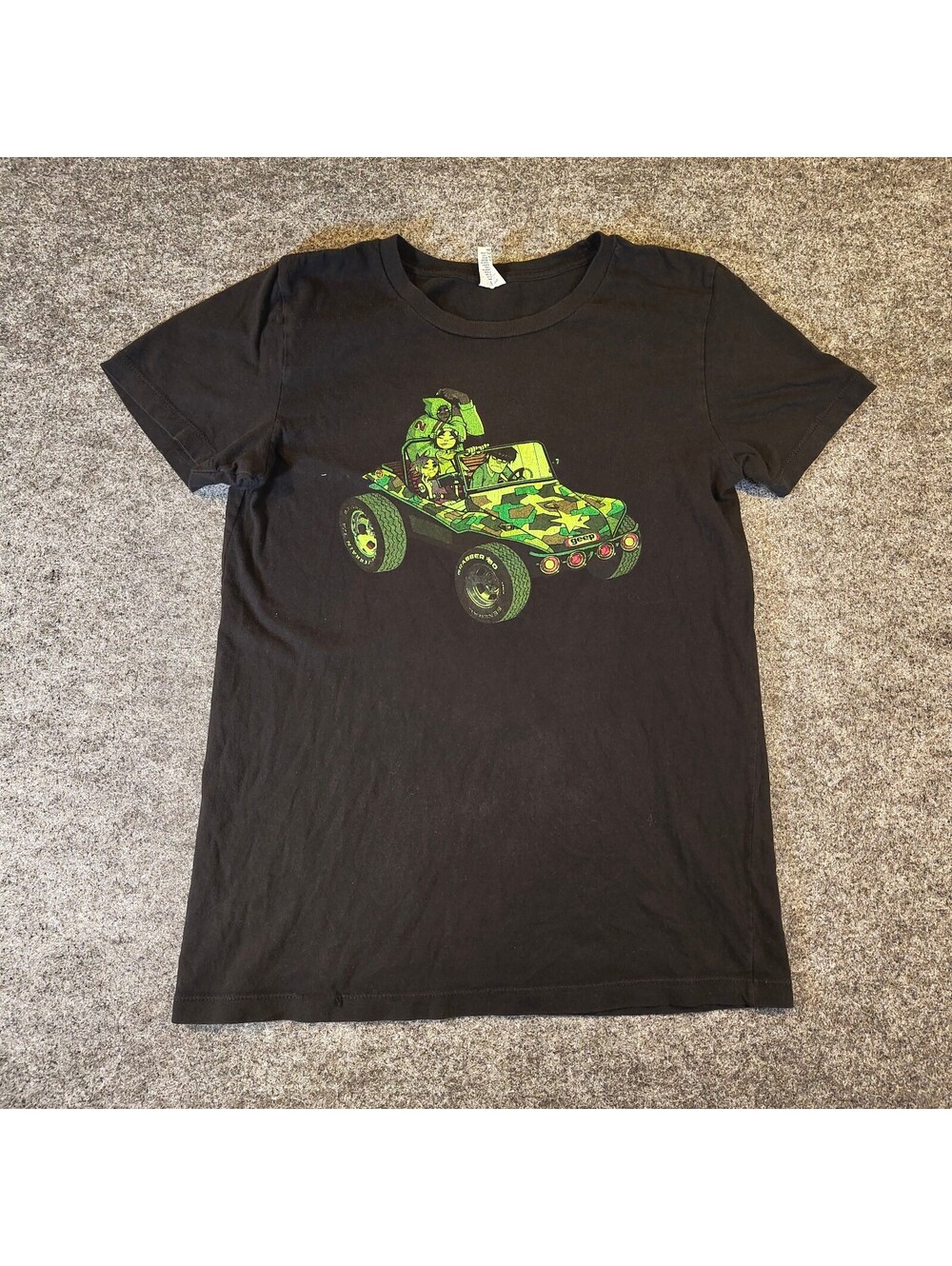 Gorillaz Geep Buggy Band Graphic T-Shirt Black Size Small S 100% Cotton